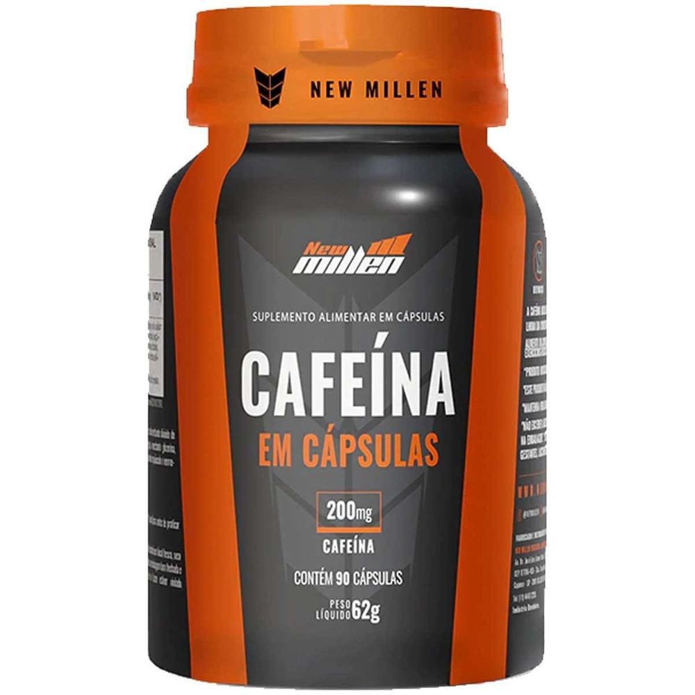 Cafeina Em Capsula 200Mg Com 90 Cápsulas New Millen