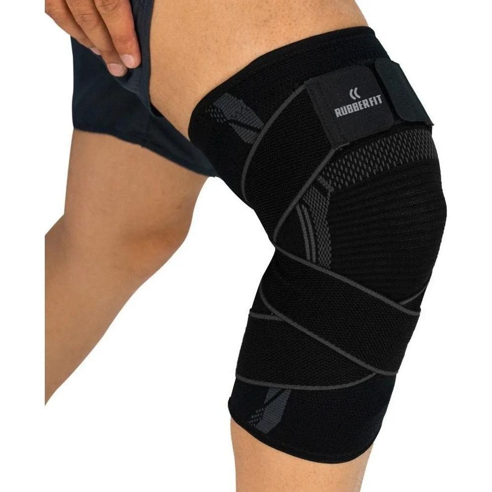 2X Joelheira De Compressão Elástica Para Esportes Premium