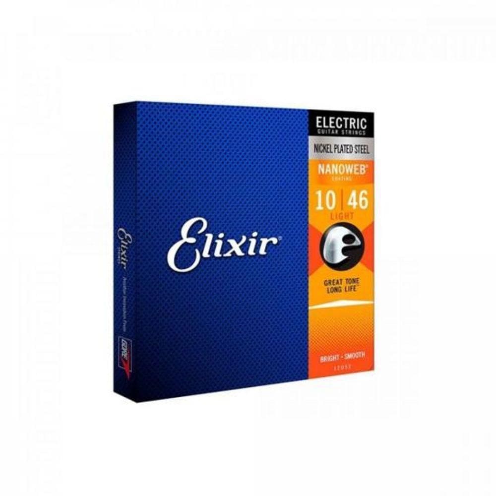 Encordoamento Para Guitarra .010 Light Nanoweb Elixir