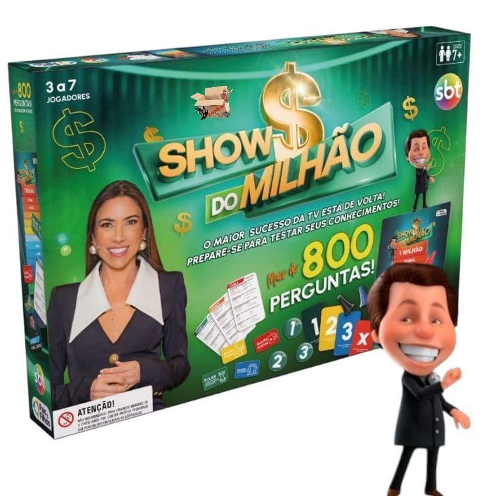 Jogo Show Do Milhão De Tabuleiro Sbt Mais De 800 Perguntas
