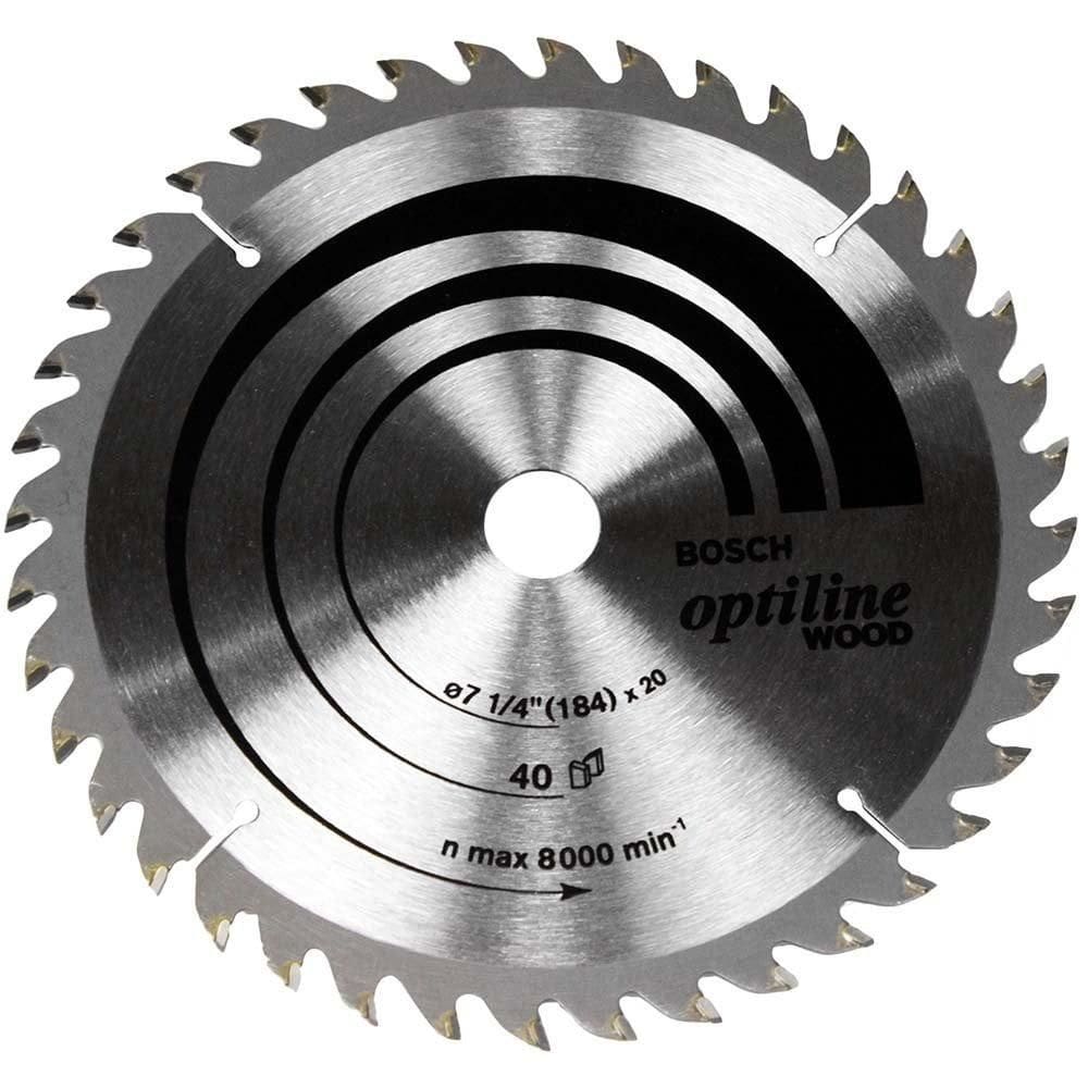 Disco de Serra Circular 7.1/4” (185mm) Bosch, 40 Dentes