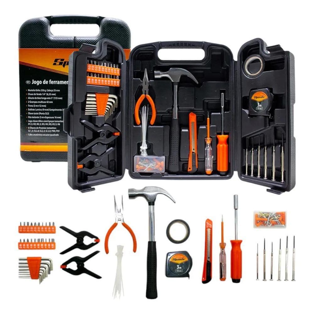 Kit Jogo De Ferramentas 129 Peças + Maleta Sparta