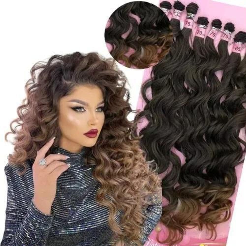 Cabelo Bio Orgânico Ondulado Natural 75Cm 300Gr Premium Hair