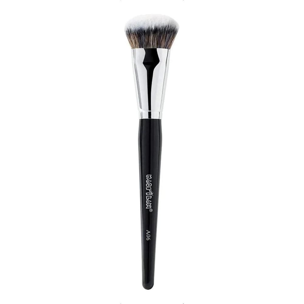 Pincel De Maquiagem Macrilan A06 A06 Preto/Cromado