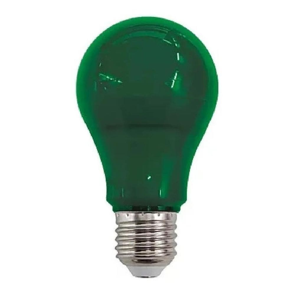 2X Luminatti - Lâmpada A60 Led 10W Bivolt E27 Verde - Lm211
