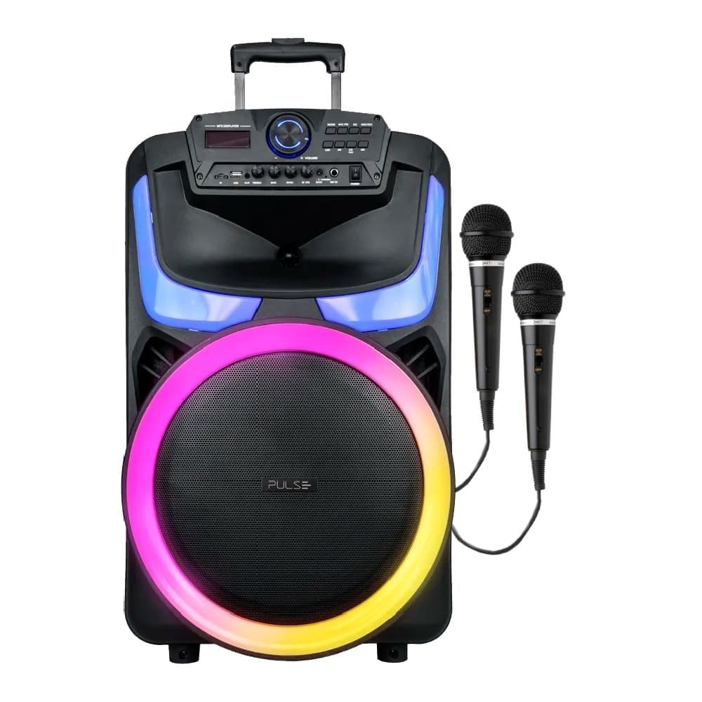 Caixa de Som Portatil Pulse Burts SP404 15” Pol Bluetooth 850W - 2 Mic