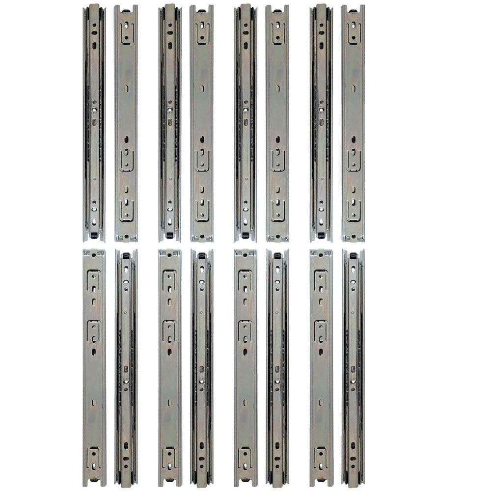 Kit 16 Corrediça Telescópica 30Cm Para Gaveta Trilho 8 Pares