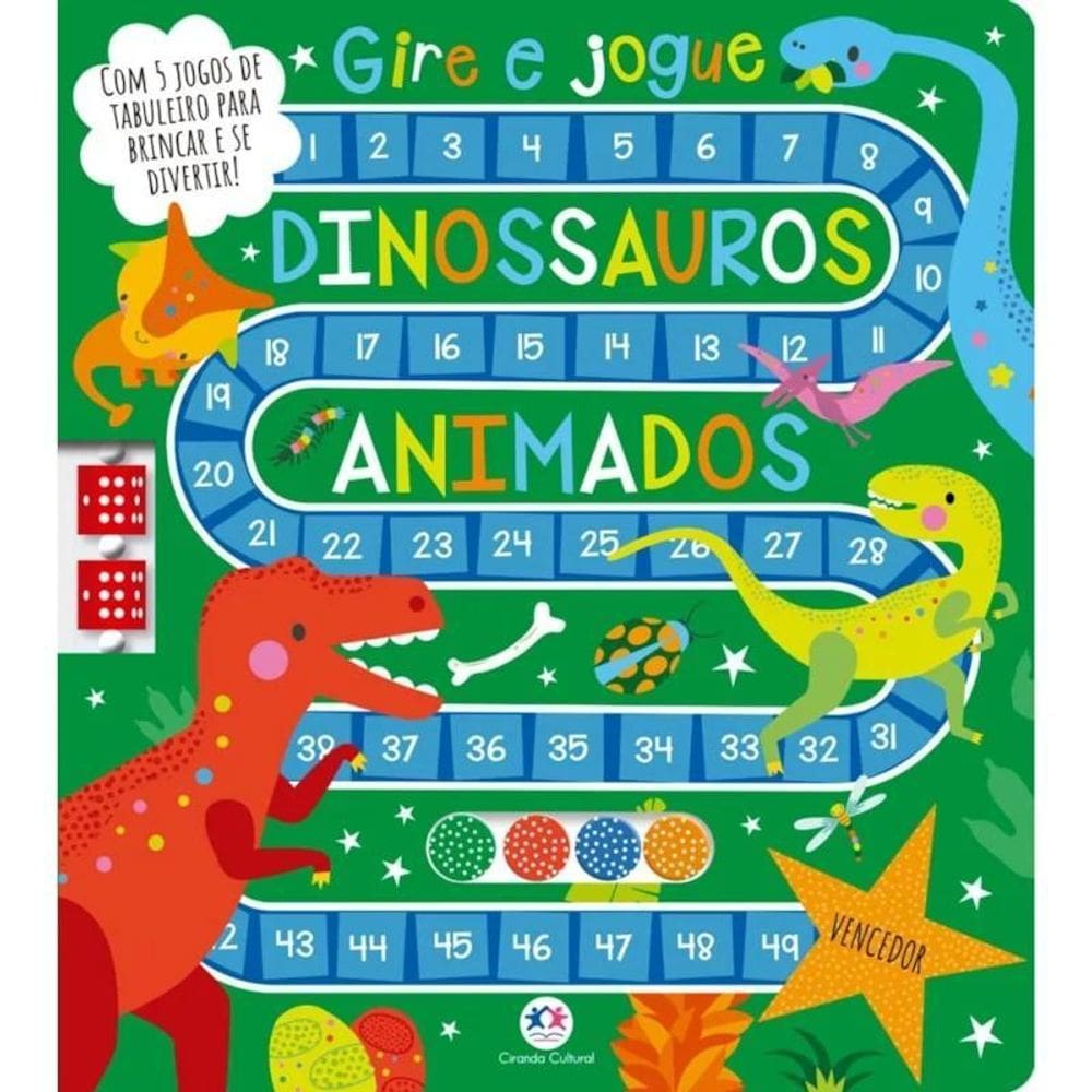 Livro Gire E Jogue: Dinossauros Animados - Ciranda Cultural