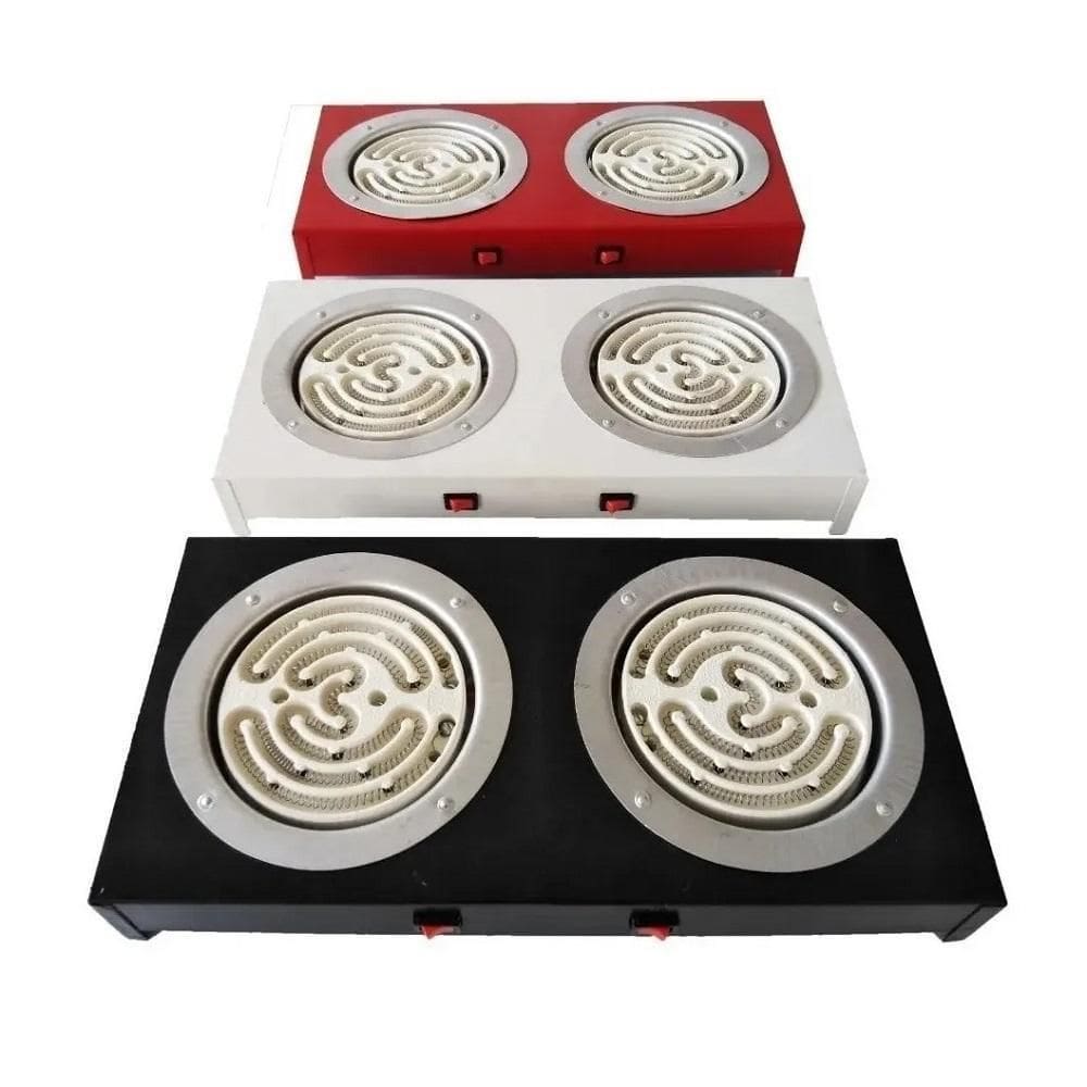 Fogão Fogareiro Elétrico 2 Bocas 110V Vermelho