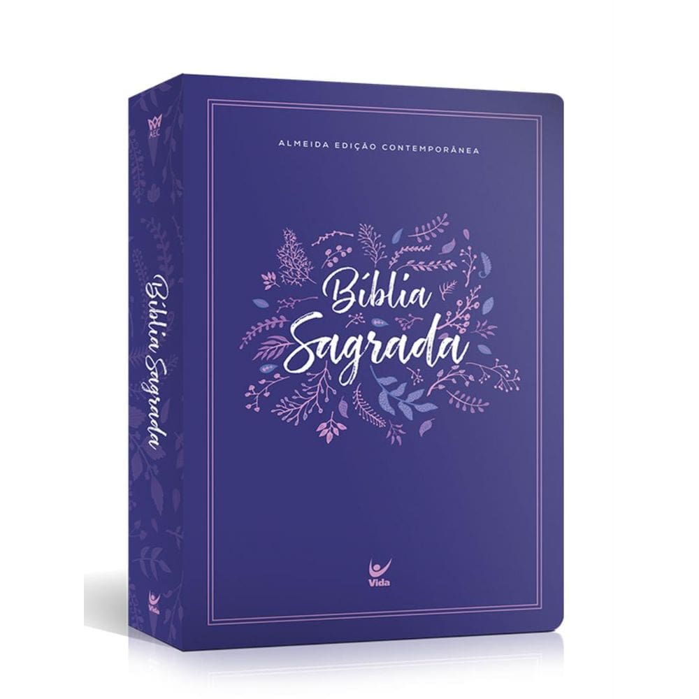 Biblia Aec - Letra Grande - Capa Pu Impresso - Roxa