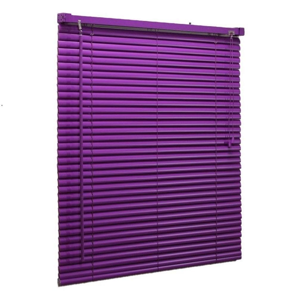Persiana Horizontal Pvc Lilás 120 L X 140 A Cortina Completa