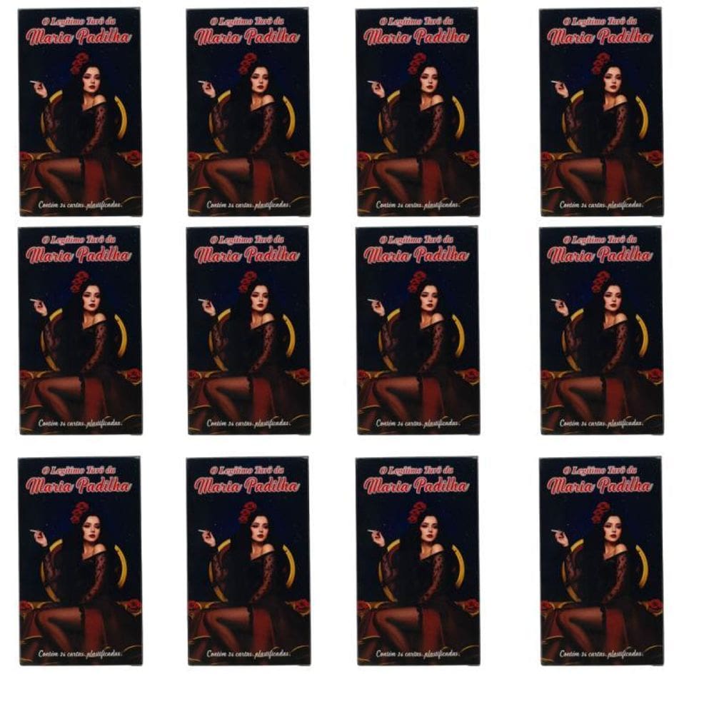 Kit 12 O Tarô Da Maria Padilha 36 Cartas Pla+Man