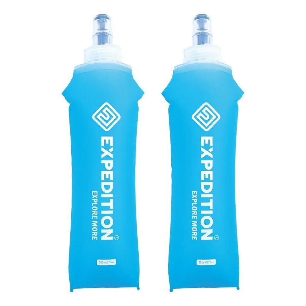 2X 2 Garrafas Squeeze Soft Flask Silic. 500Ml Portátil Dobrá