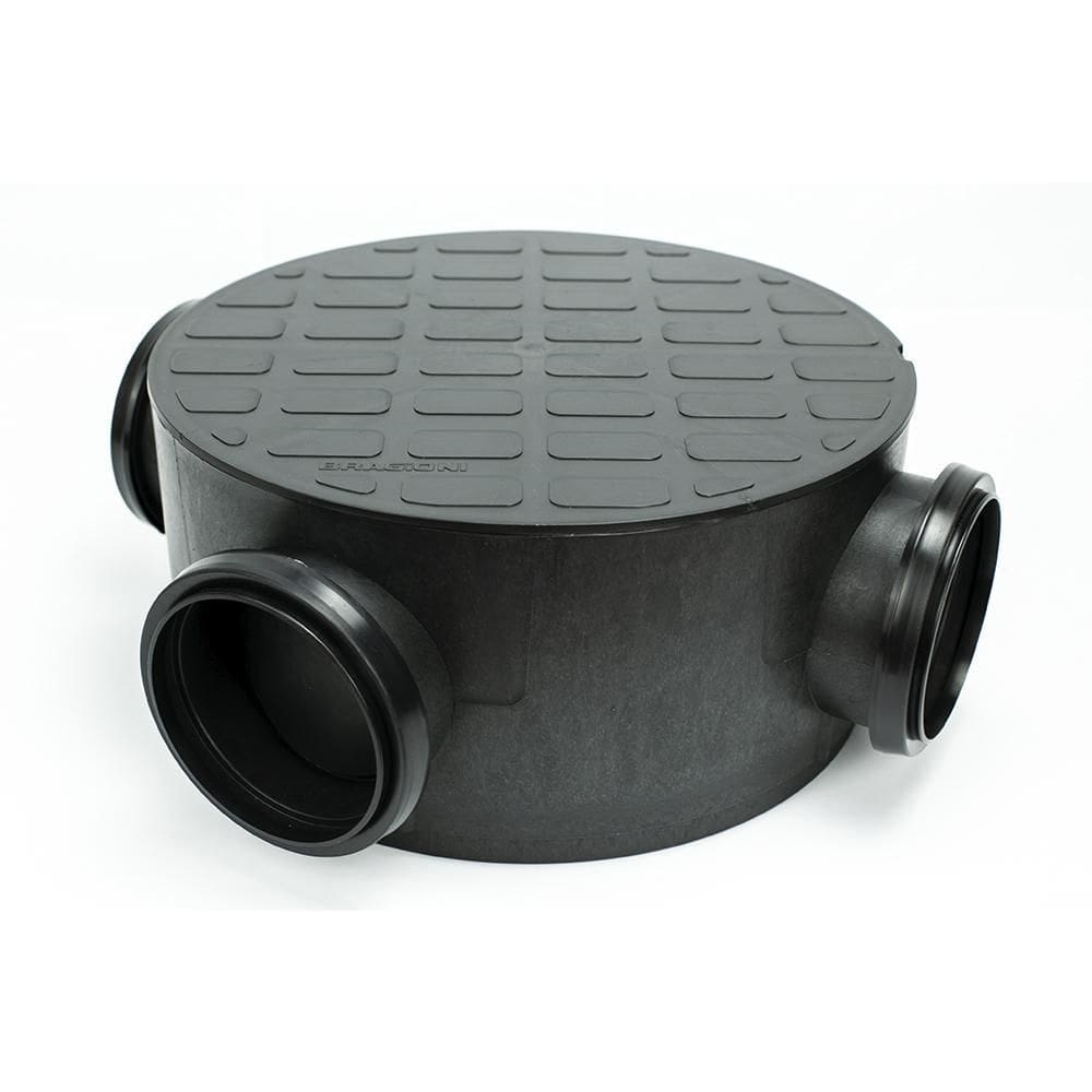 Caixa De Inspeção Passagem Dn100 Esgoto Tampa Redonda Pvc