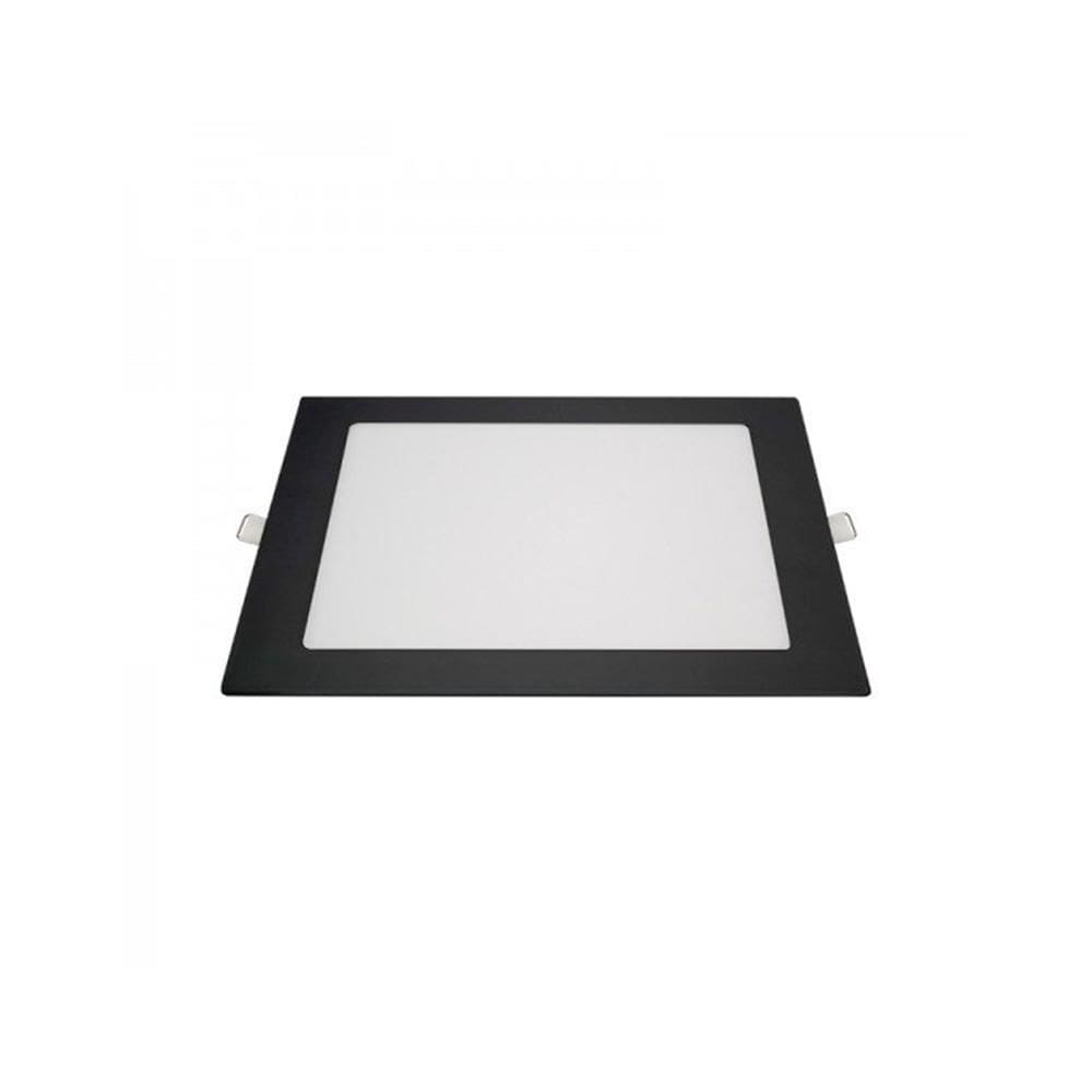 Painel Led Embutir Quadrado 17Cm 3000K Blumenau - Preto