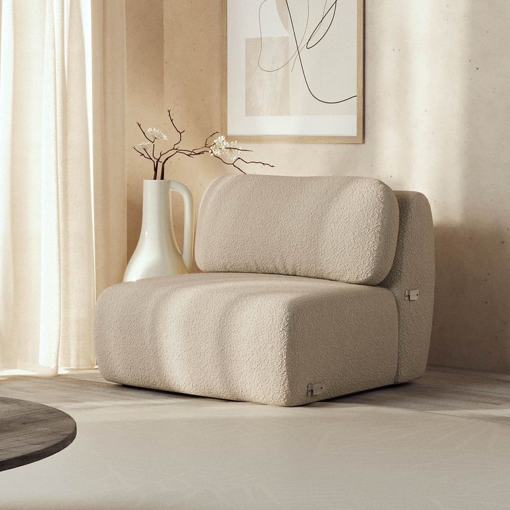 Sofá Modular 100cm sem Braço Orla Cabecasa Madeiramadeira Areia