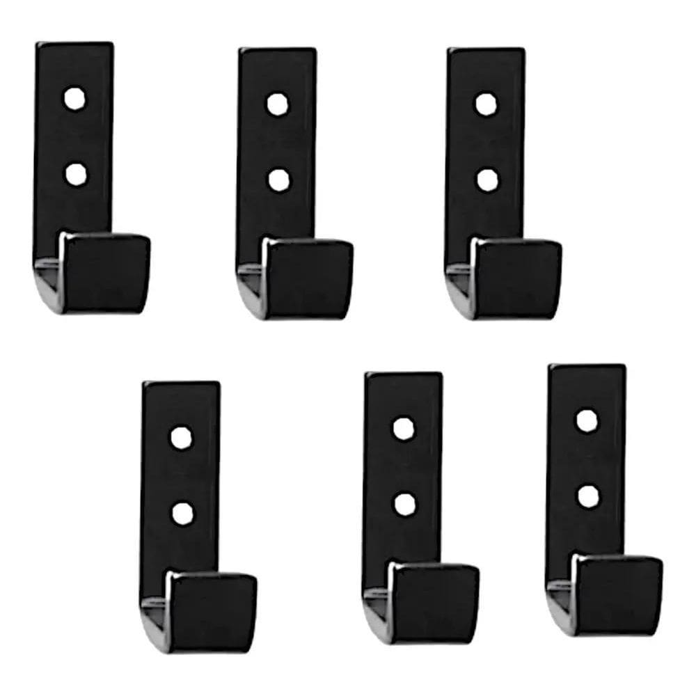 2X Kit 06 Ganchos Parede Cabide Multiuso Estilo Industrial C