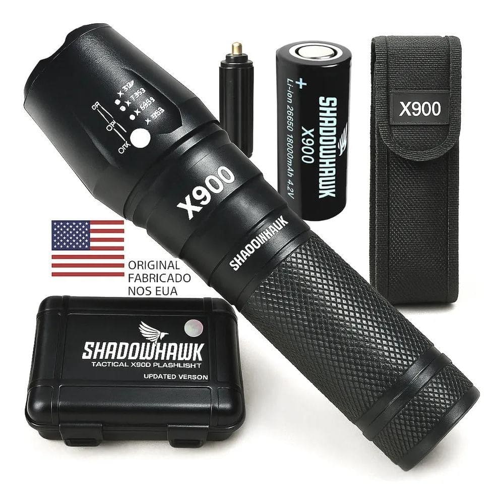 2X Lanterna Tatica Led Recarregável Shadowhawk