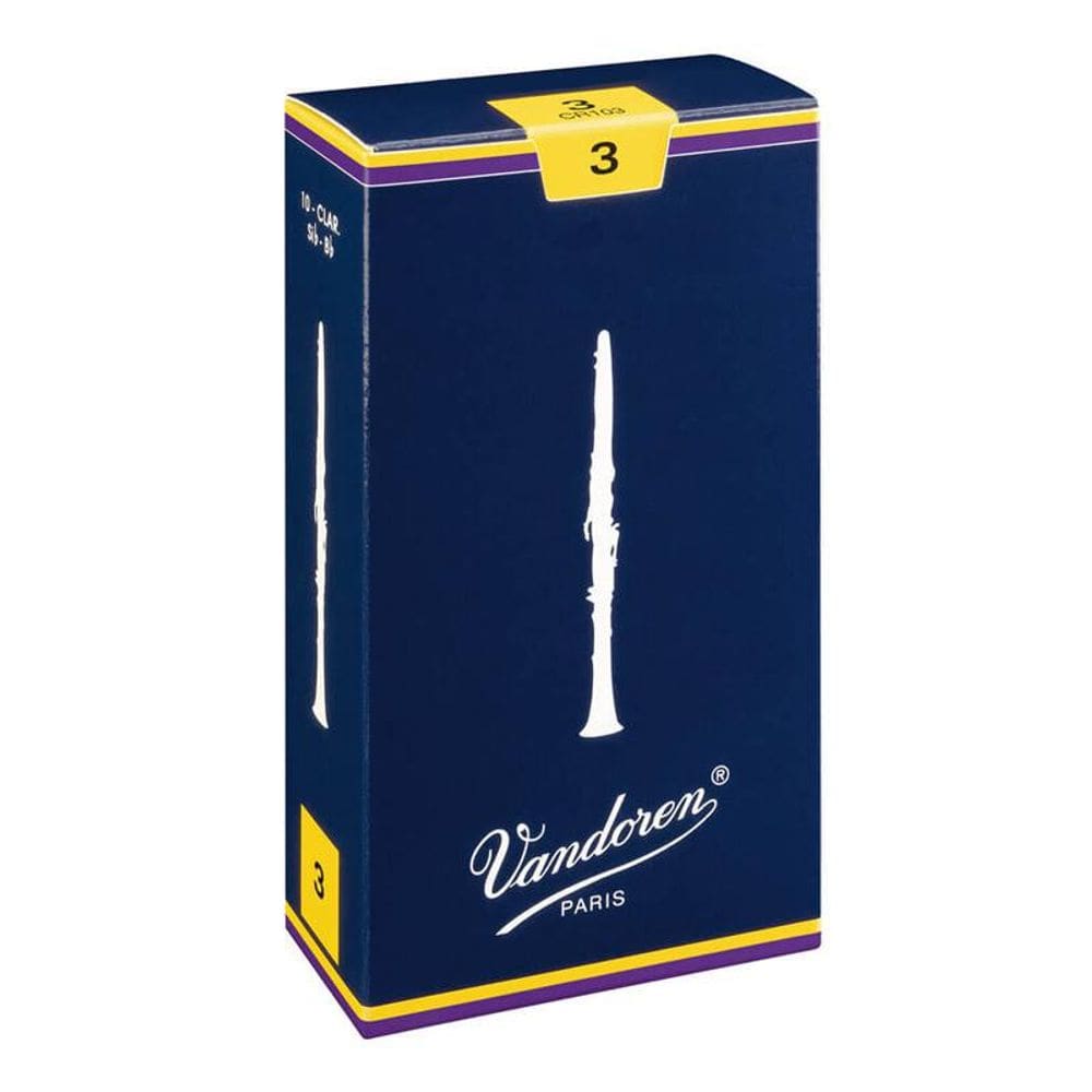 Palheta Vandoren Tradicional Nº 3 Para Clarinete Sib