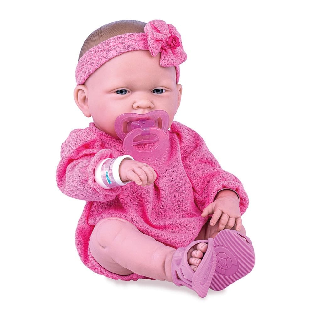 Boneca Bebê Reborn Realista C/Fralda e Chupeta Cotiplas 2733