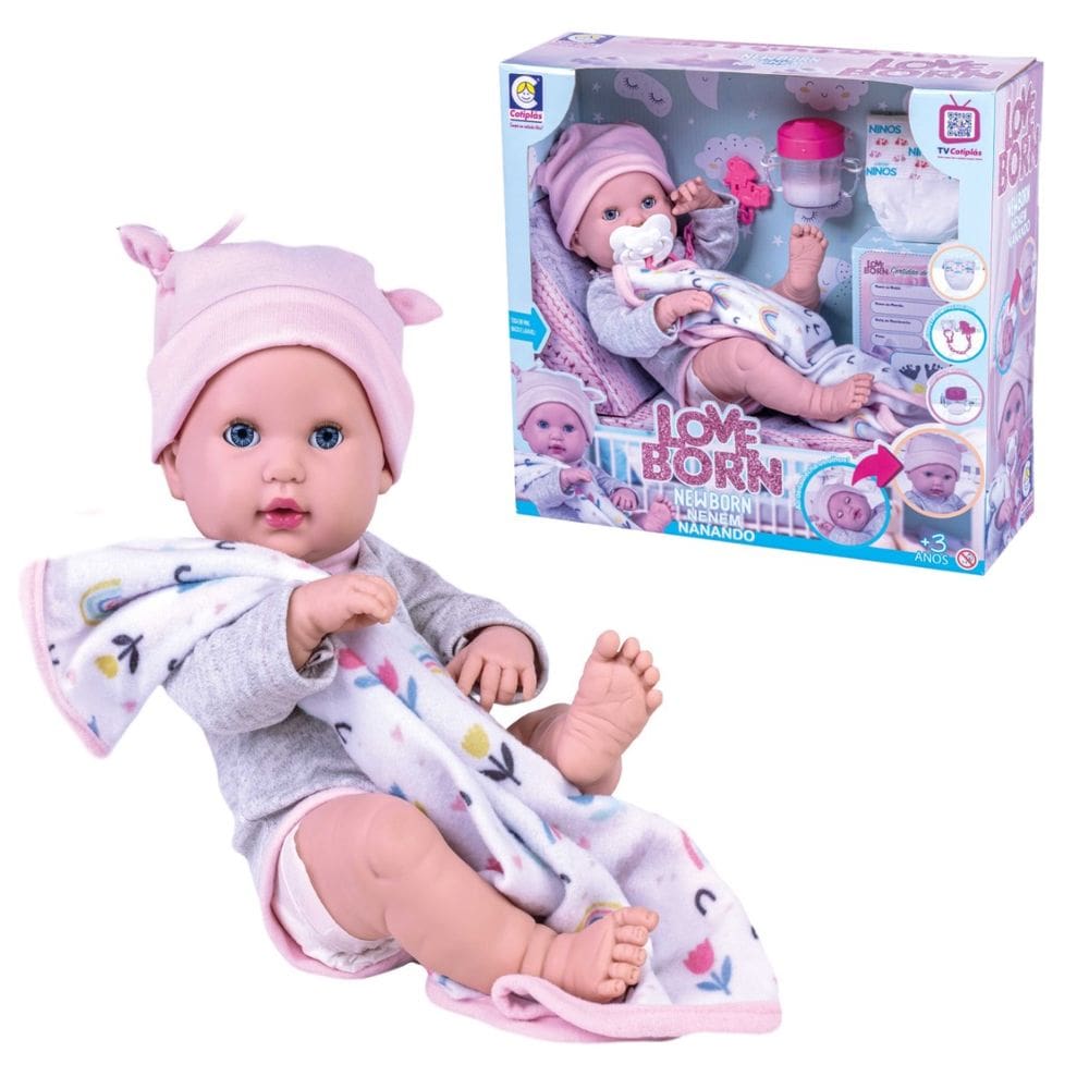 Boneca Bebê Reborn Realista Abre Fecha Os Olhos C/Acessórios