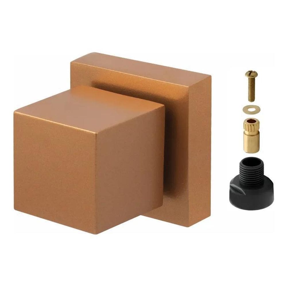 2X Acabamento Quadrado Rose Gold + Conversor Docol Para Deca