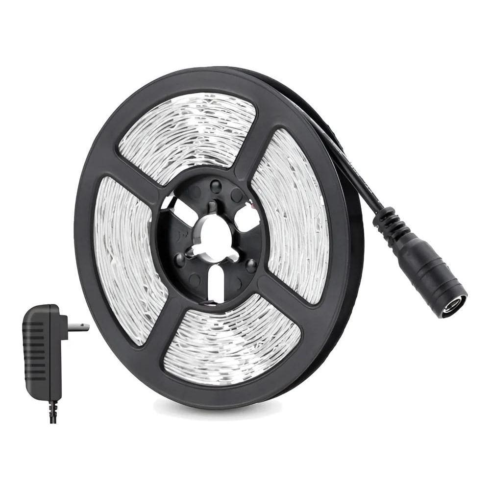 2X Fita Led Branco Frio 5M Bivolt 6500K 300 Leds Ip65 Com Fo
