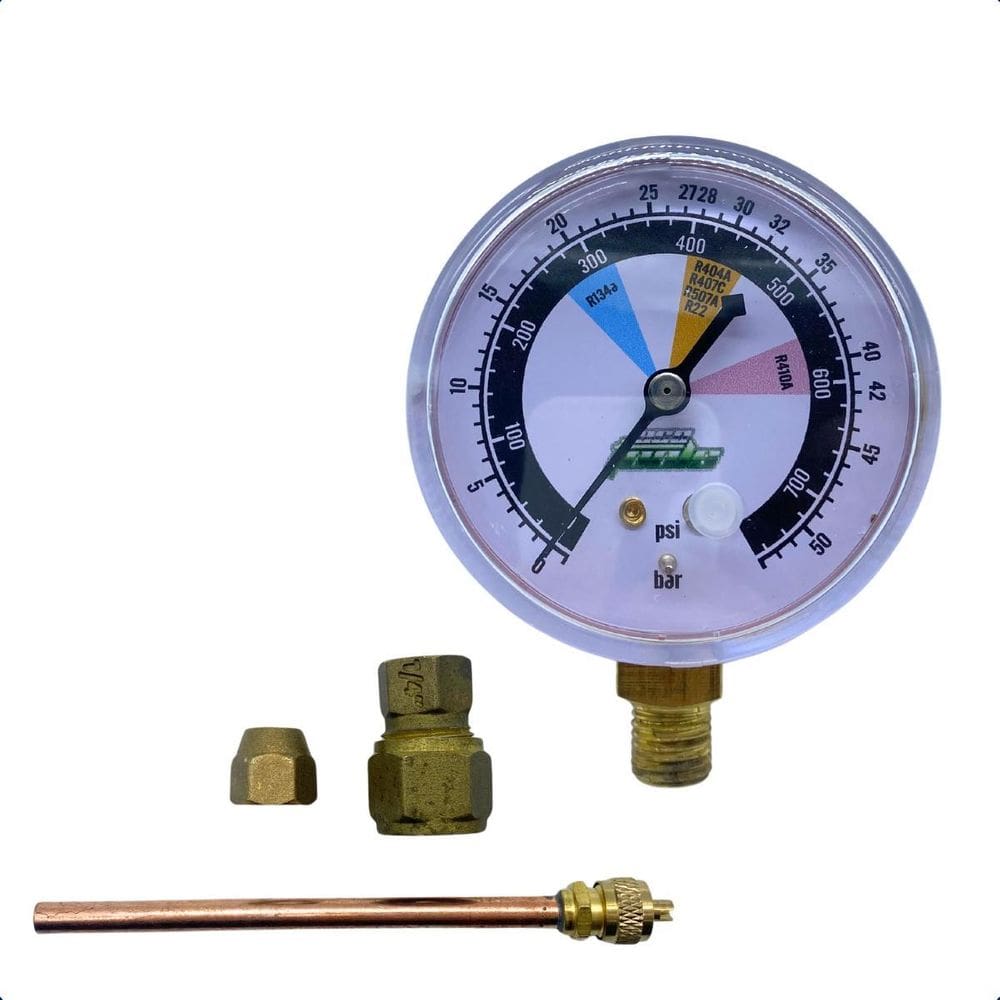 Manometro Teste De Pressurização 800Psi Rosca 1/4 M Ecotools