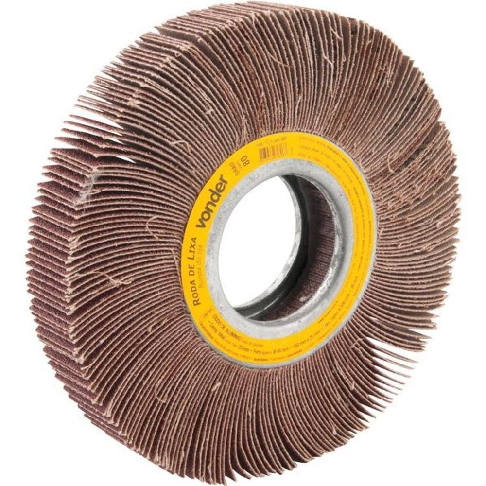 Roda De Lixa 150x25mm Sem Haste G80 Vonder