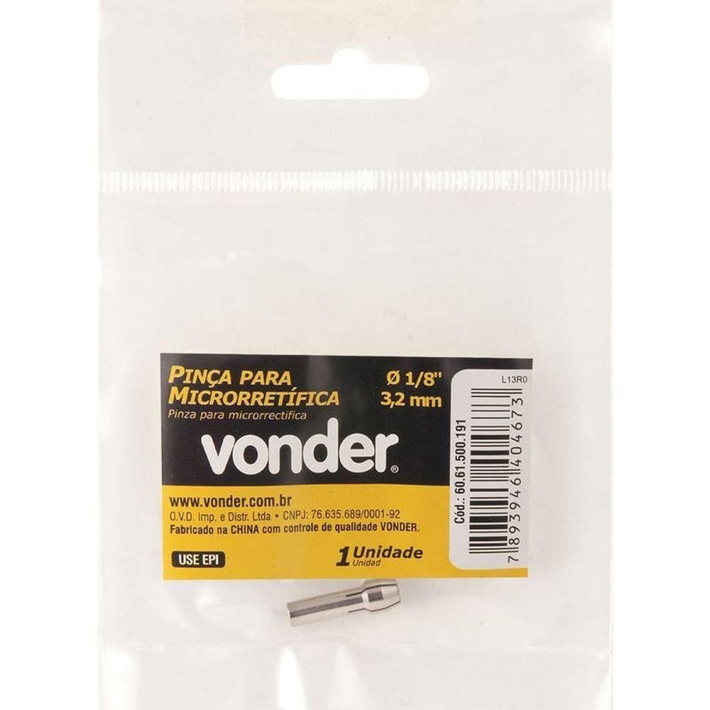 Pinça 3,2mm Para Microrretífica - Vonder