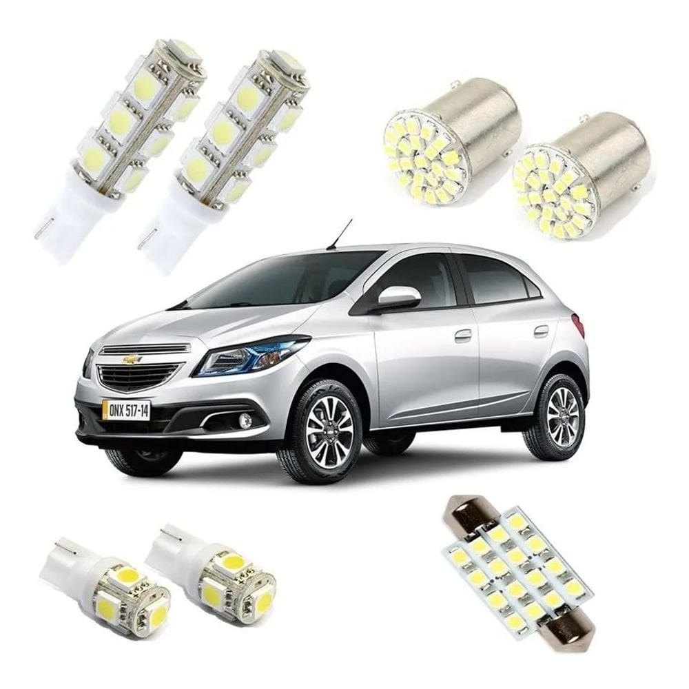 Kit Lampadas Led Onix Chevrolet Pingo Teto Placa Ré Torpedo