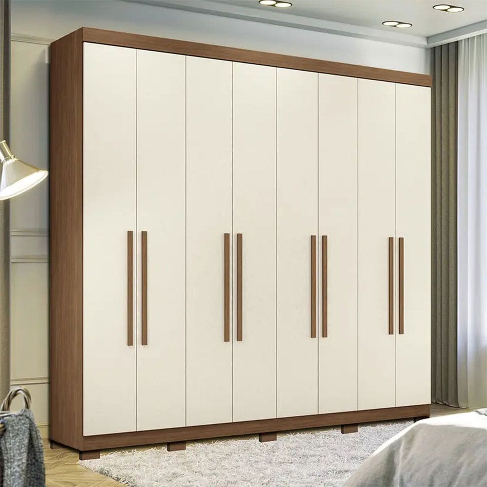 Guarda-Roupa Casal 8 Portas Bater 4 Gavetas Master Santos Andirá