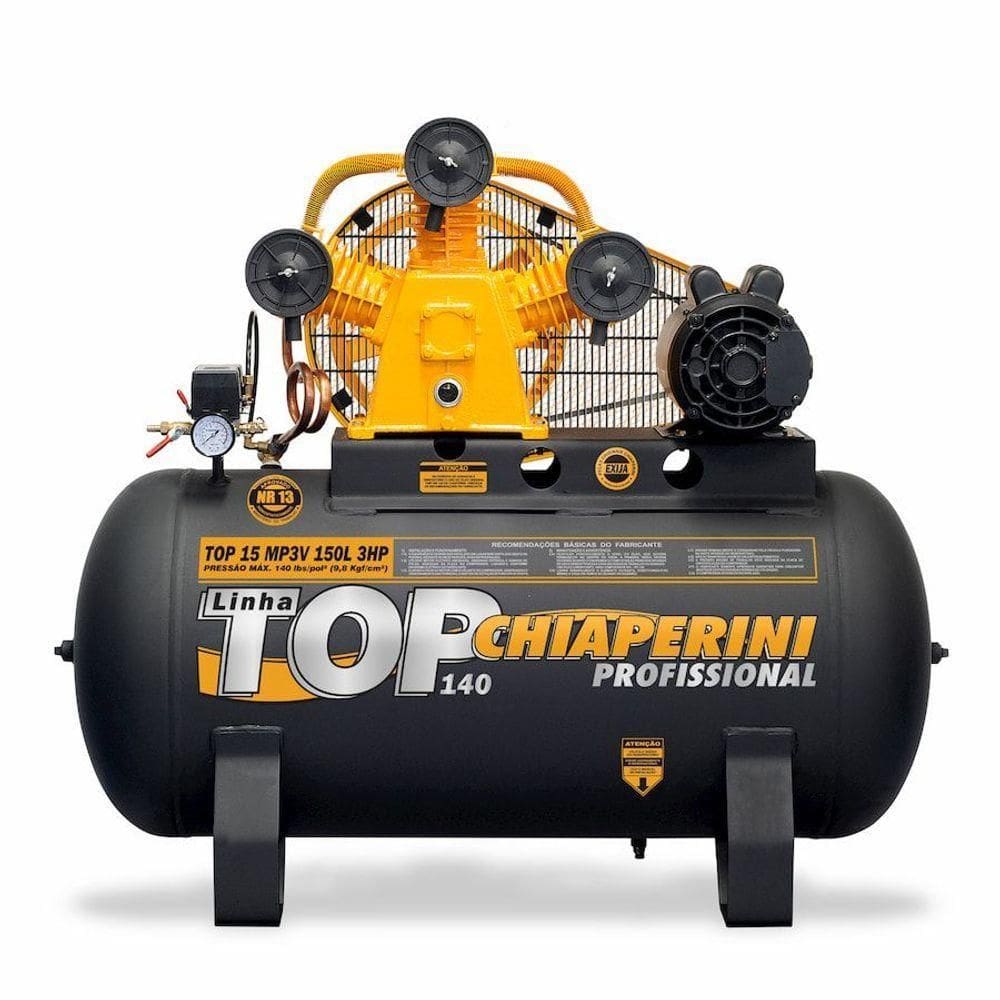 Compressor De Ar M.pressão Tri Aberto 3hp 150l Chiaperini