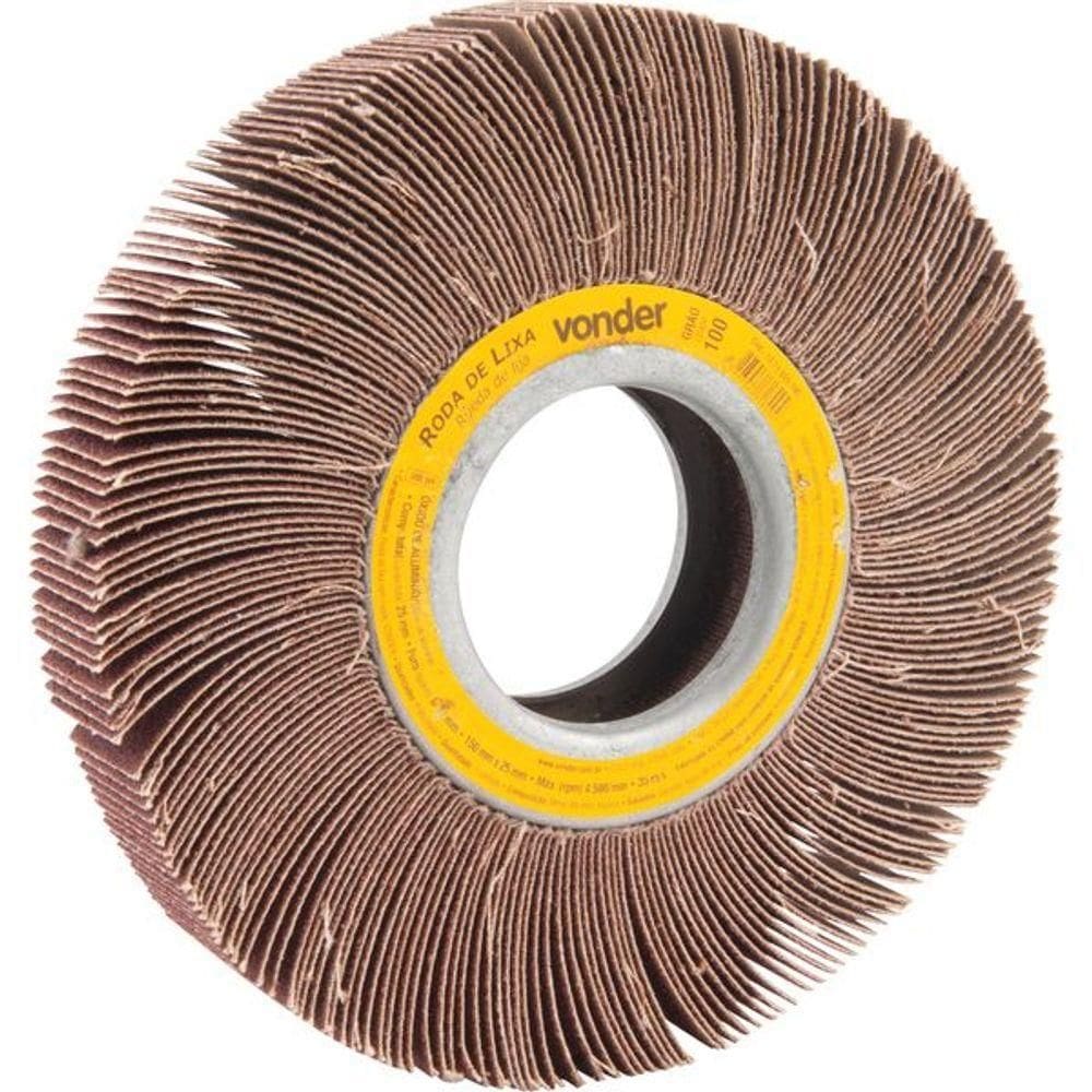 Roda De Lixa 150x25mm Sem Haste G100 Vonder