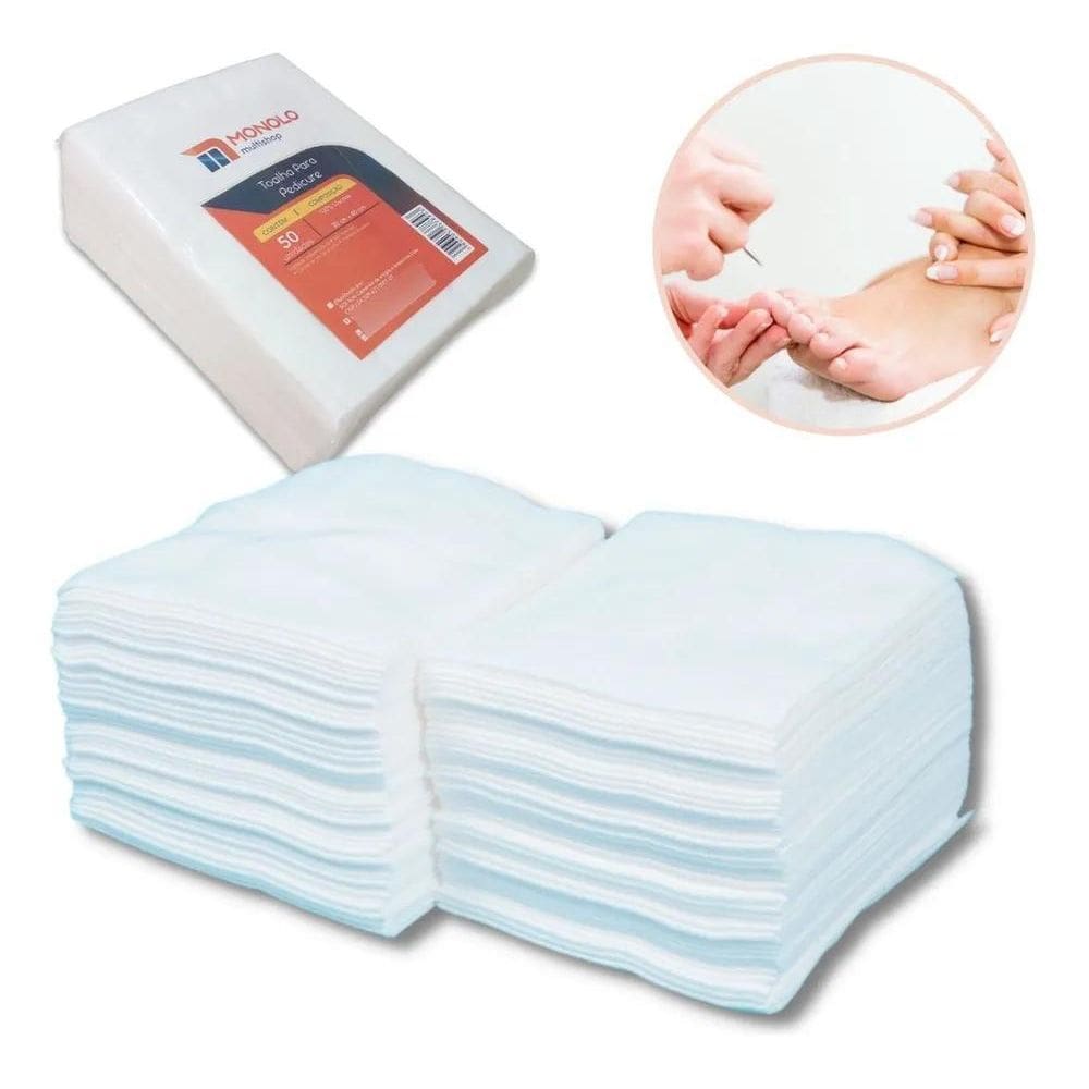 2X Toalha Descartável Pedicure 30X40 Cm Alta Absorção Envio