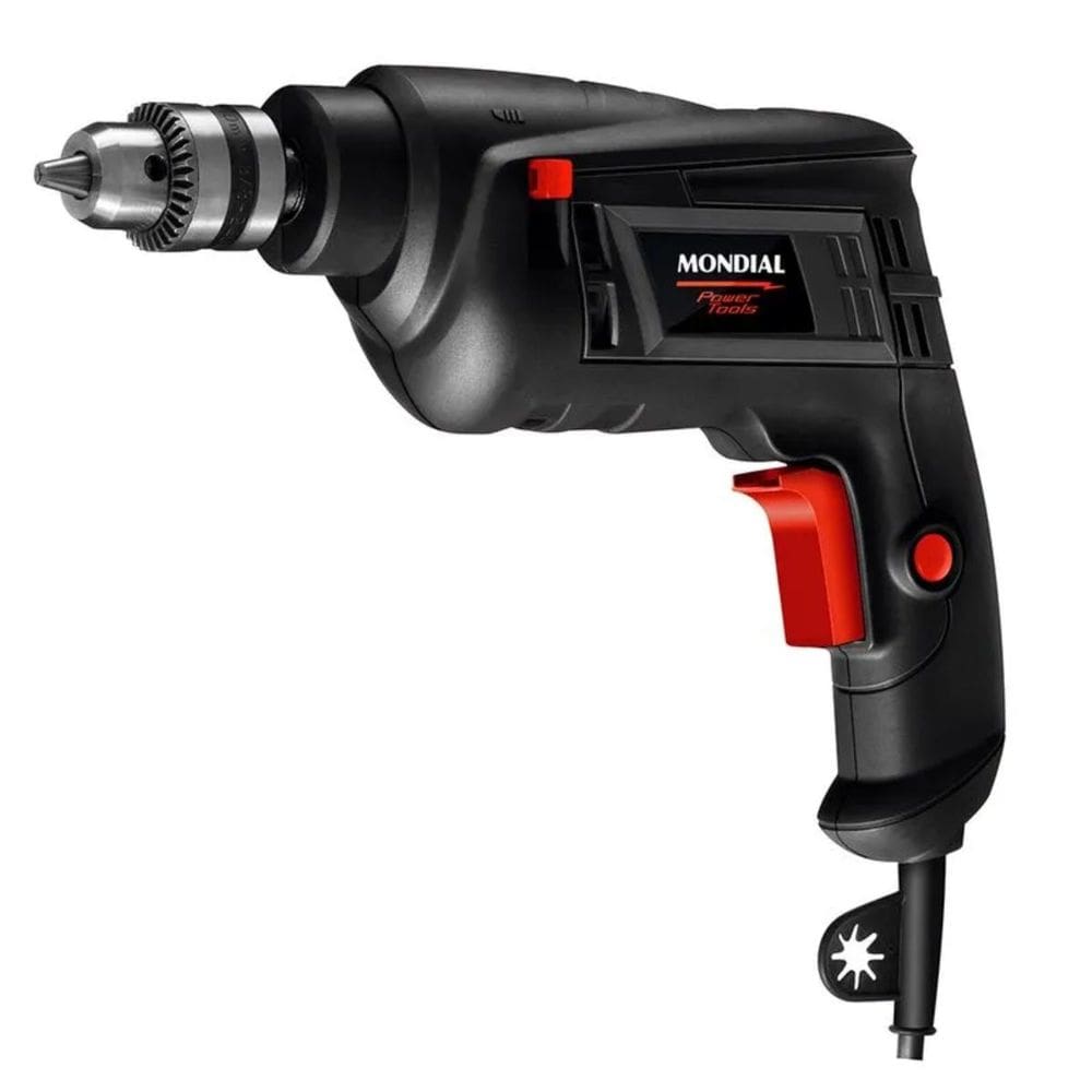 Furadeira de Impacto 60Hz para Aço Concreto Madeira 550w Mandril 10mm 2800 RPM Mondial
