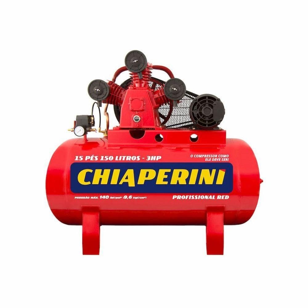 Compressor De Ar M.pressão Tri 3hp 220-380v 150l Chiaperini