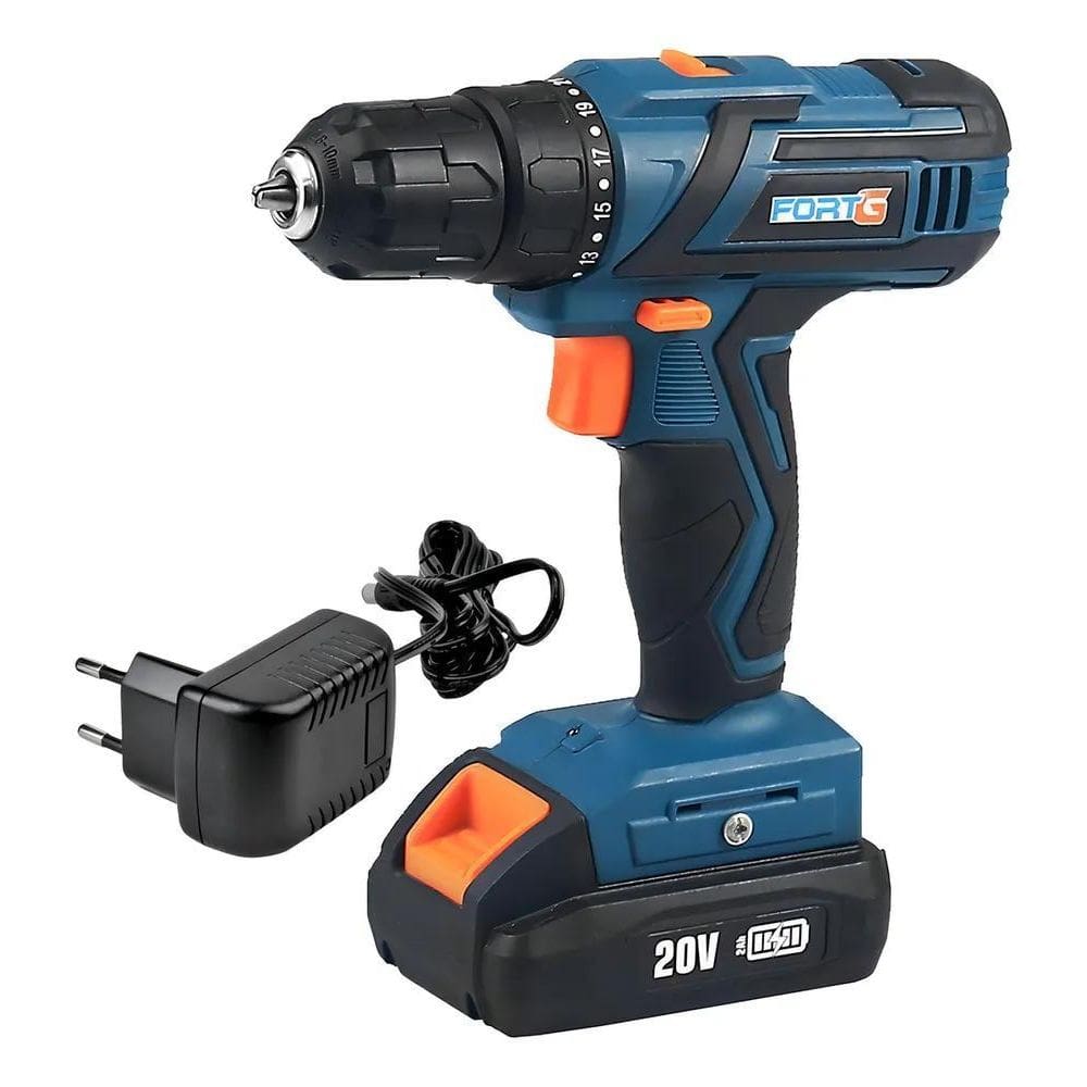 Parafusadeira/Furadeira Bateria 20V Max Lítio 3/8 Pol Fortg