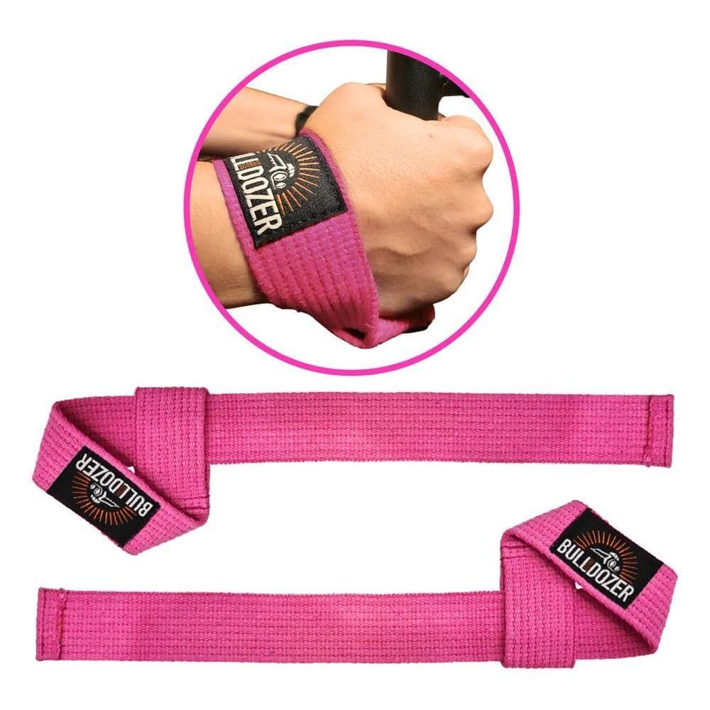 2X Faixa Strap Rosa Para Musculação Profissional Academia Cr