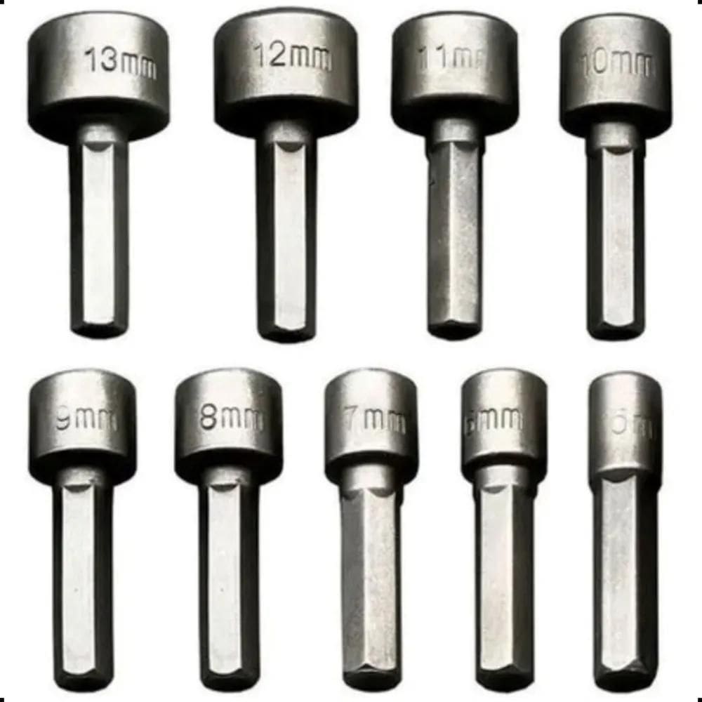 Soquetes Bits Canhao 1/4 Para Furadeira Parafusadeira 9 Pçs