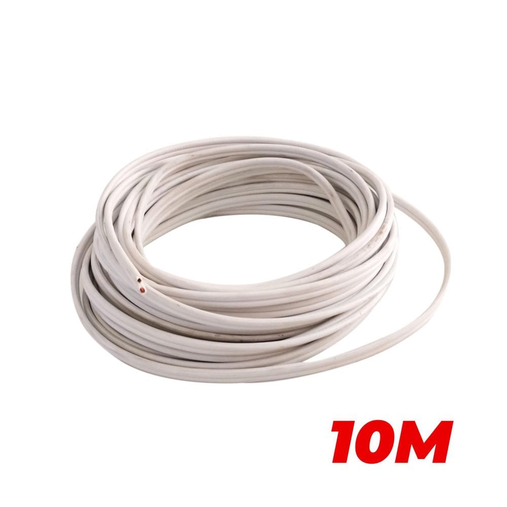 Fio Cabo Flexível Branco 0,75Mm / 10 Metros