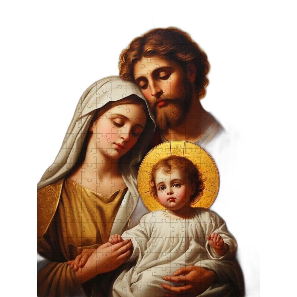 Quebra-Cabeça Religiosos Santa Sagrada Familia Em 60 Peças