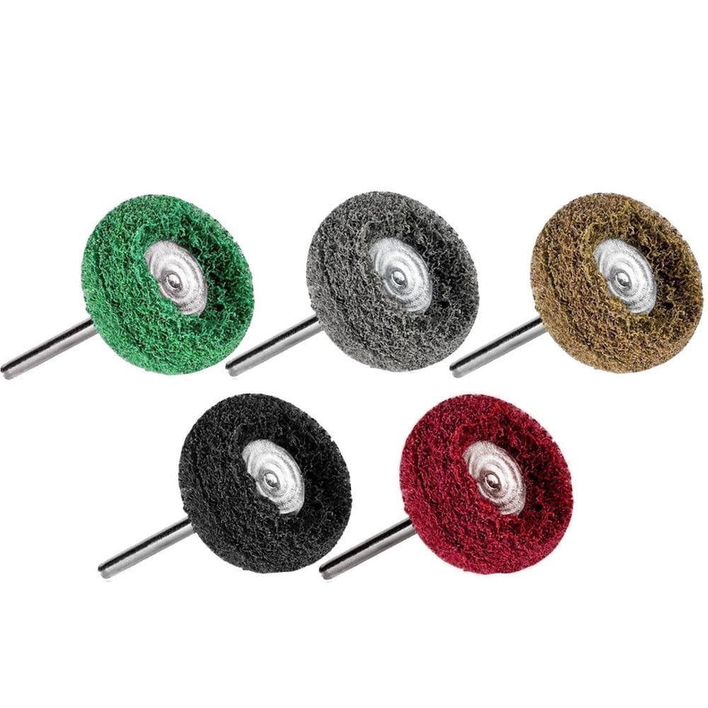Kit 5 Escovas Polimento Nylon Grãos 120 A 800 Micro Retífica