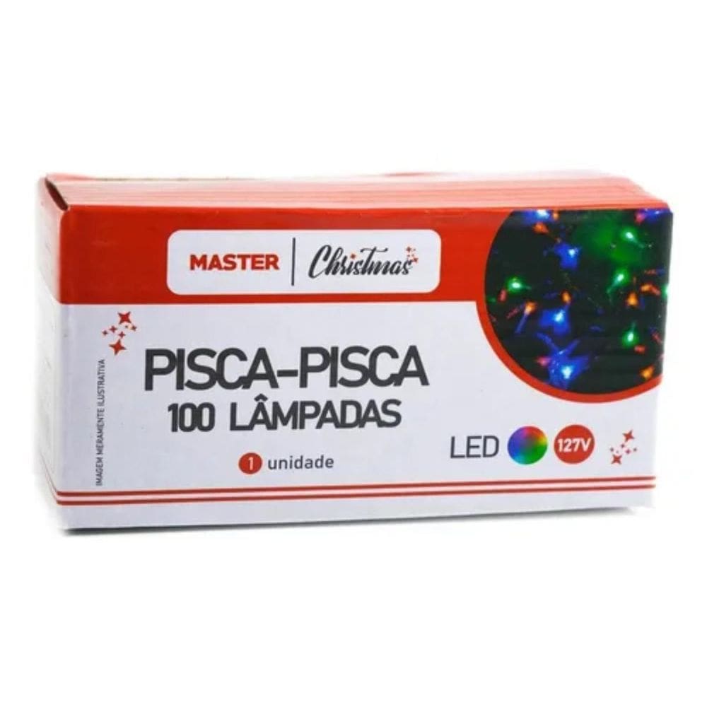 Pisca-Pisca 100 Lâmpadas Led Arroz Colorido - 8 Funções
