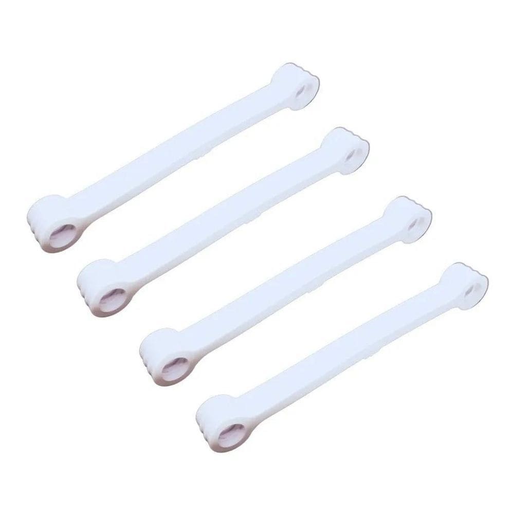 2X Kit 4 Peças Tirantes Borrachas Branca Brastemp E Consul