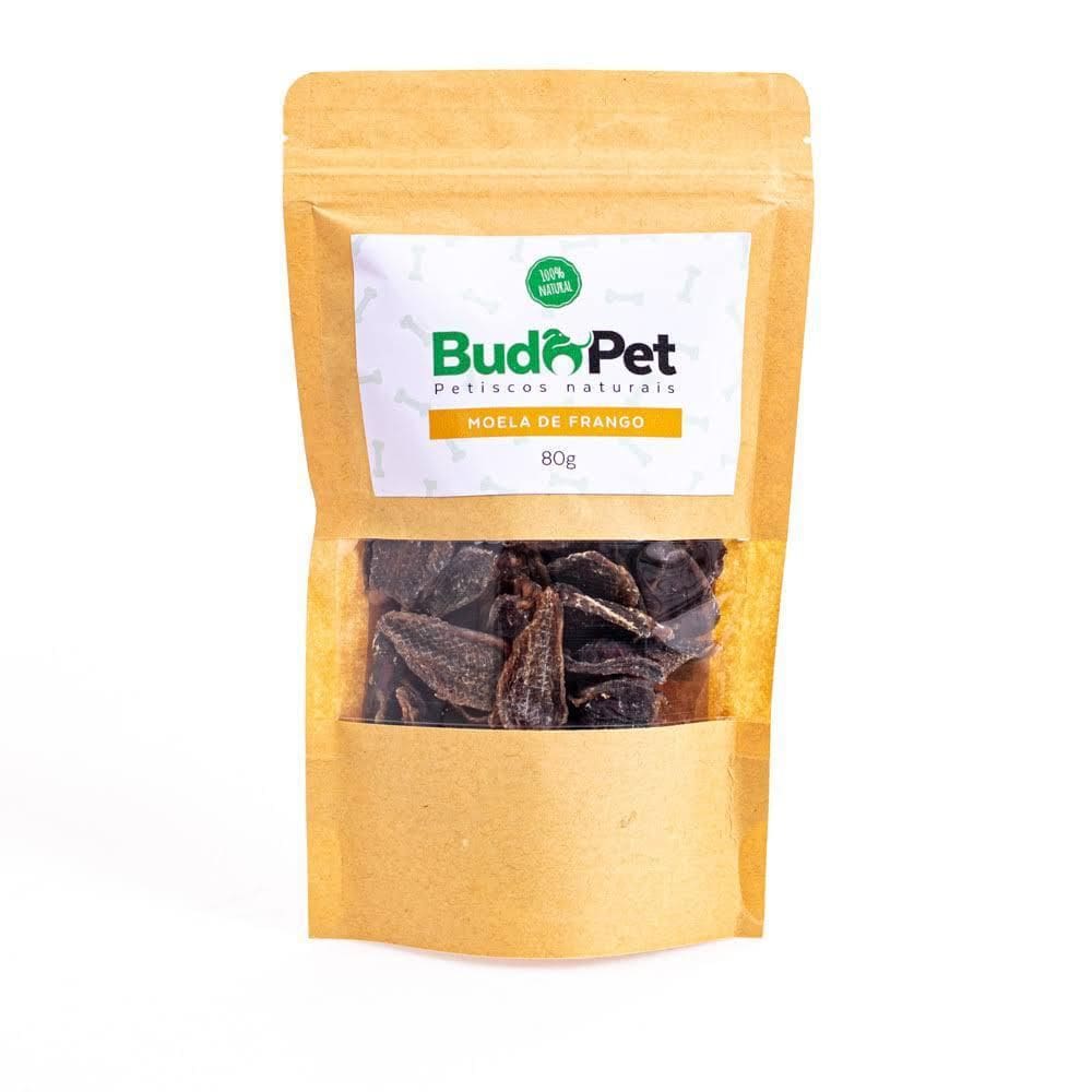 Petisco Natural Para Cães/Gatos Budopet Moela De Frango 80G