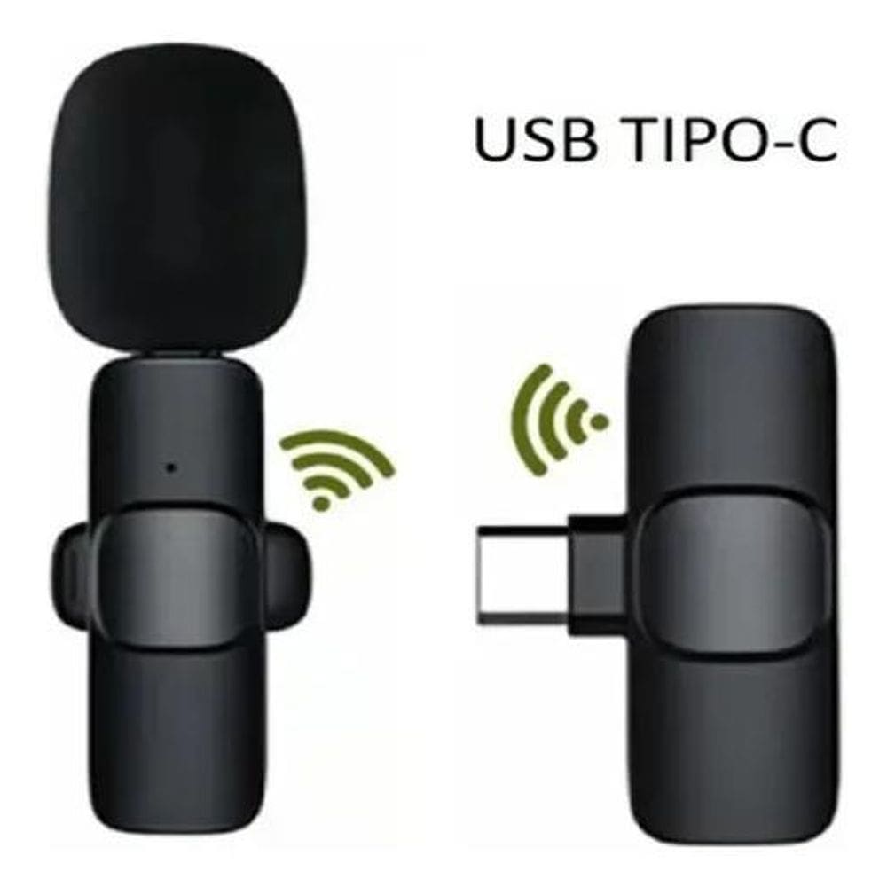 Microfone De Lapela Tipo C Com Design Moderno E Leve