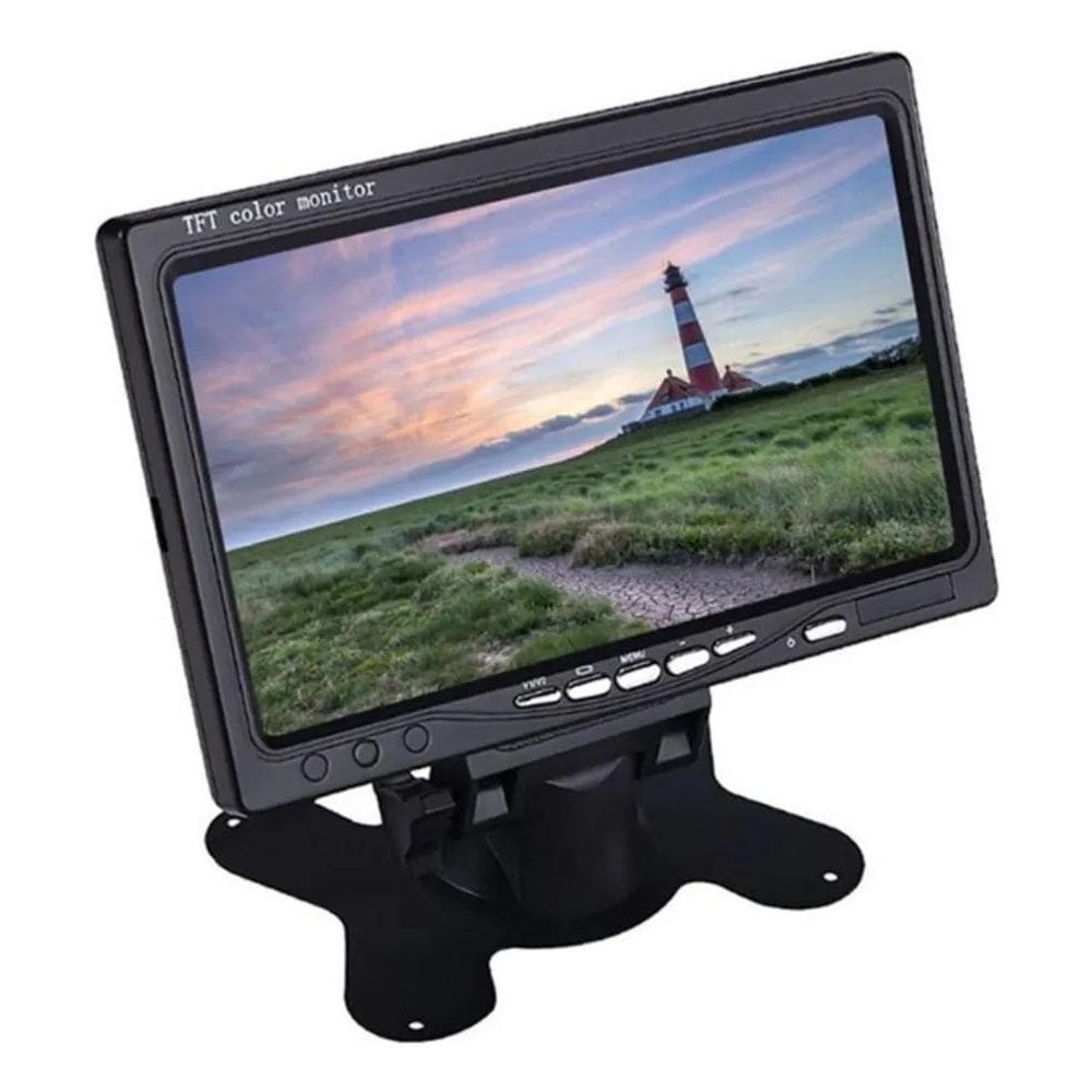 2X Tela Monitor Digital Lcd 7 Colorida - Hdmi - Vga - Av Cor