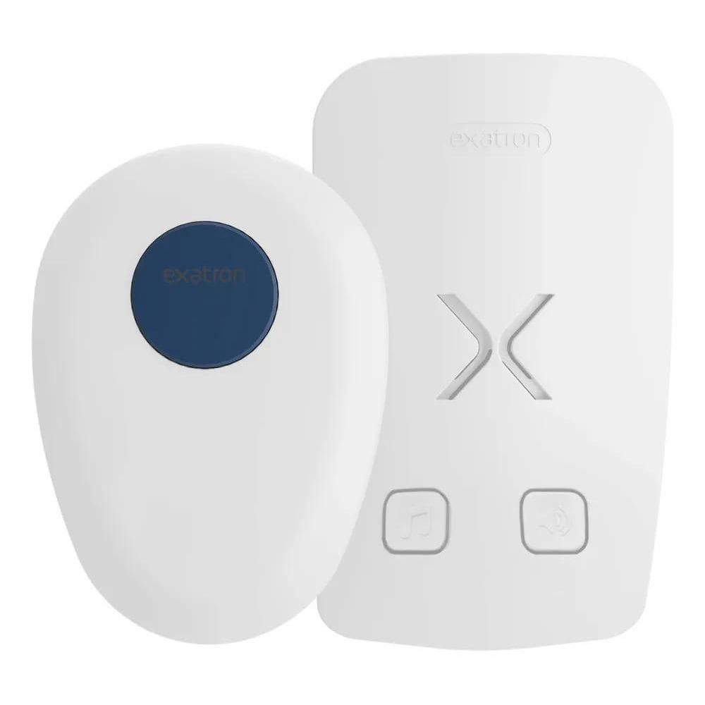 2X Campainha Sem Fio 28 Toques 3 Volumes Exatron Leca4950 Re