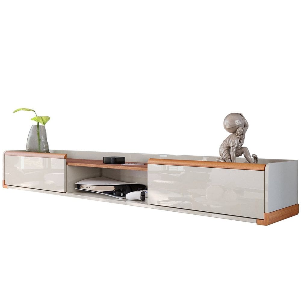 Rack Bancada Suspensa para Tv de até 70” 2 Gavetas Ares 1.8